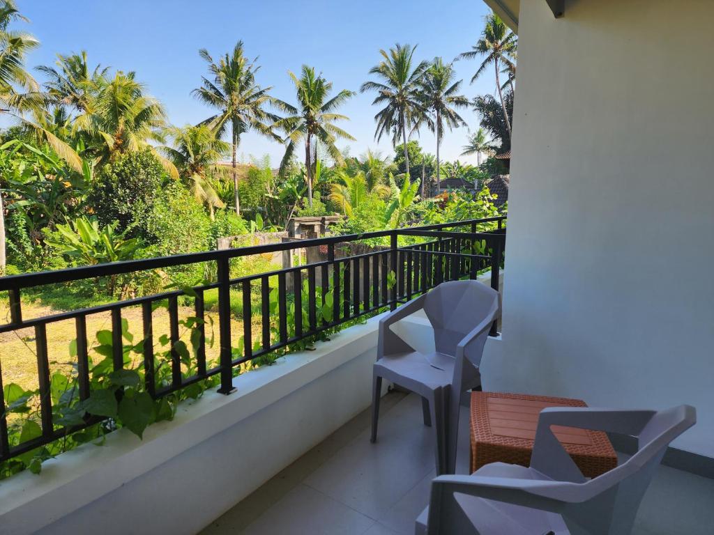 Balkón nebo terasa v ubytování Hepi Yuk Ubud Luxury Guesthouse