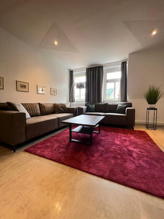 Posezení v ubytování Ferienwohnung Zimmermann