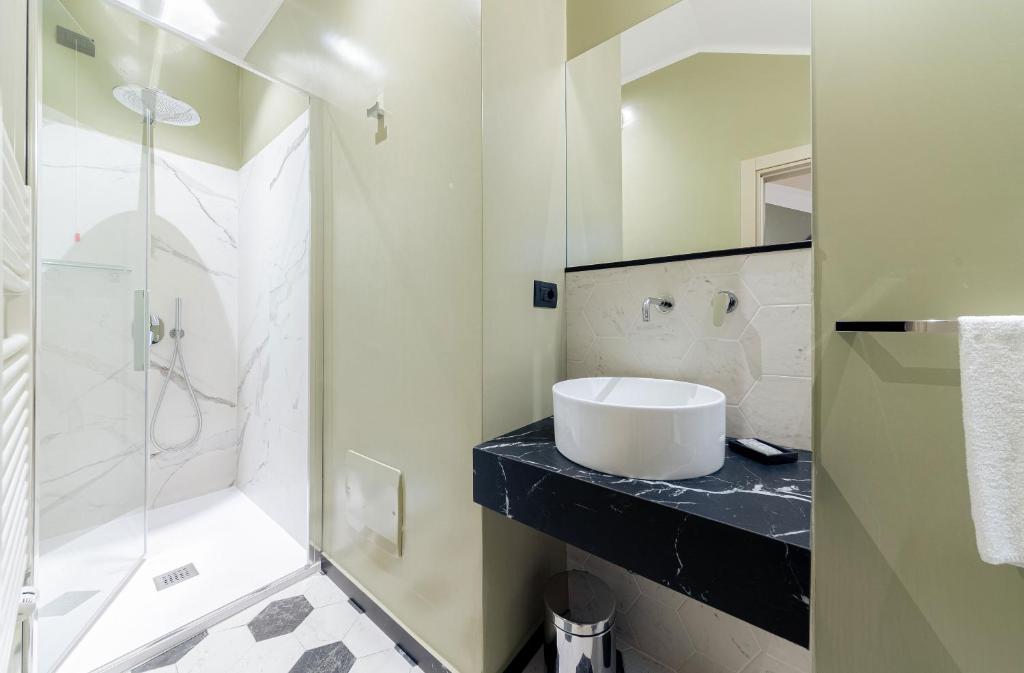 Koupelna v ubytování Hotel Astoria