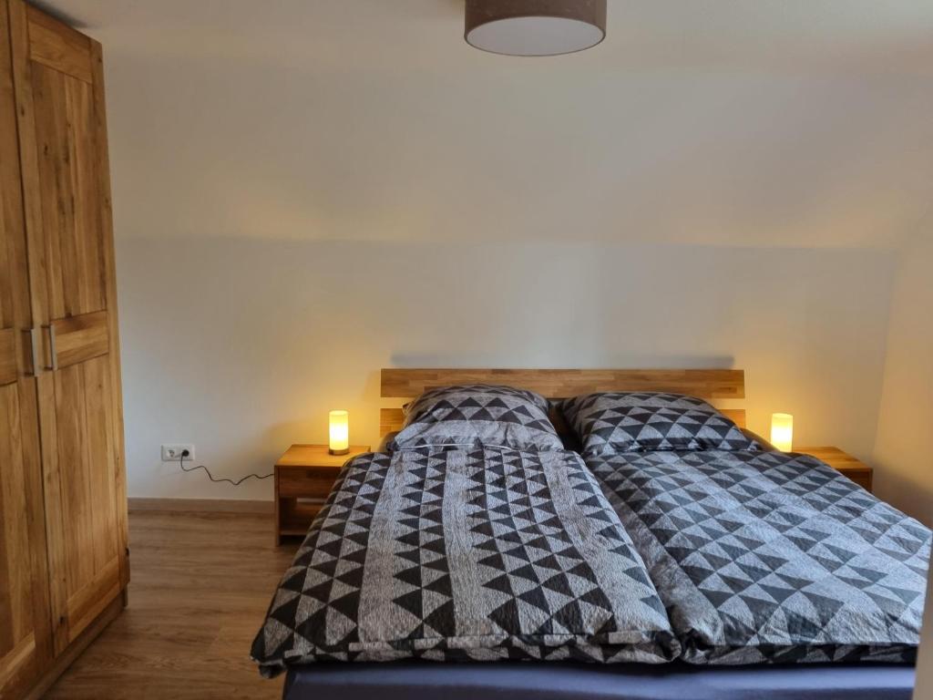Postel nebo postele na pokoji v ubytování Ferienhaus Stefan