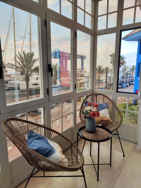 Balkón nebo terasa v ubytování Estudio Puerto de Sotogrande