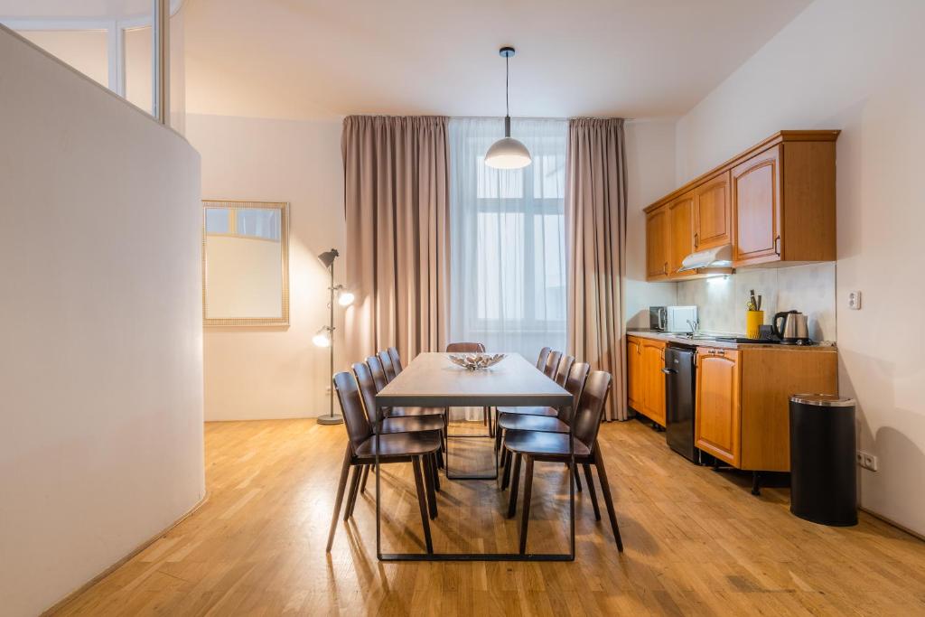 Kuchnia lub aneks kuchenny w obiekcie EA ApartHotel Melantrich