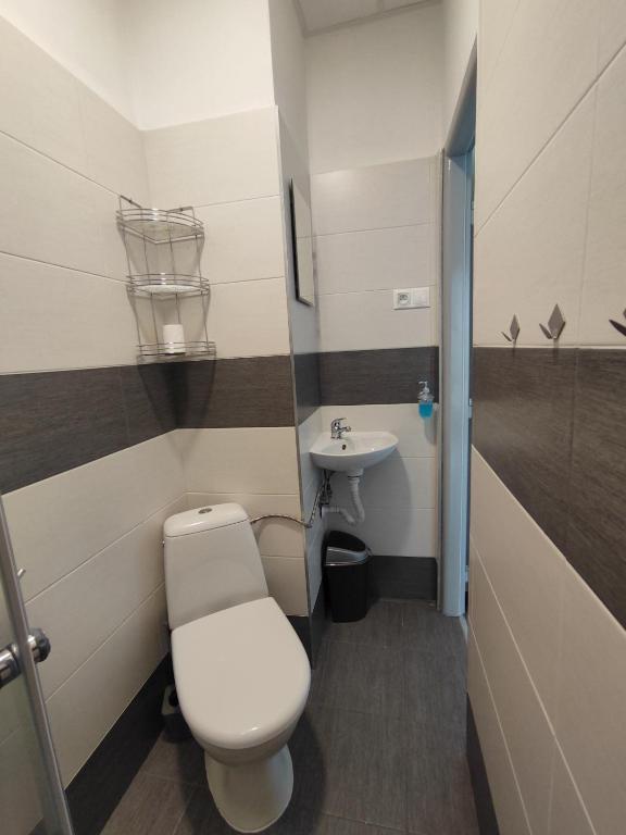 Koupelna v ubytování Hotel Slobi