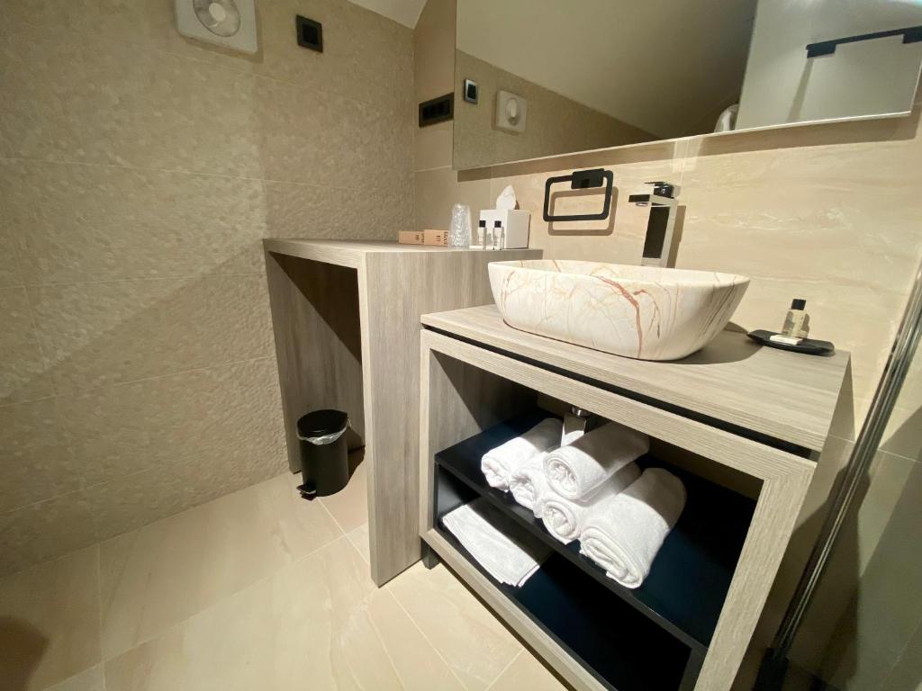Kuchyň nebo kuchyňský kout v ubytování Boutique hotel ZBILJE
