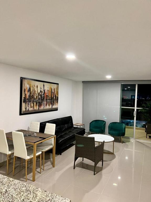 Гостиная зона в Apartamento de tres alcobas