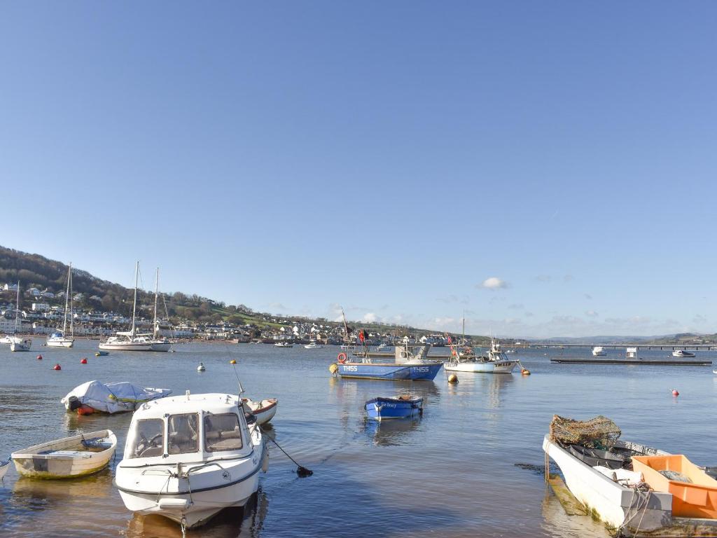 a group of boats are docked in a harbor at Teign Retreat in Teignmouth