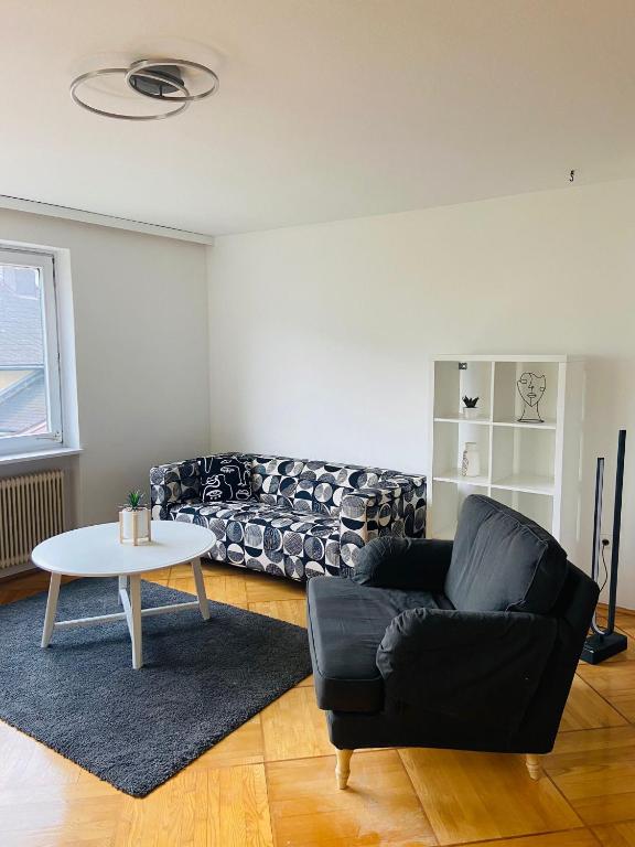 Posezení v ubytování Zentrale Wohnung Gmunden Alte Bäckerei