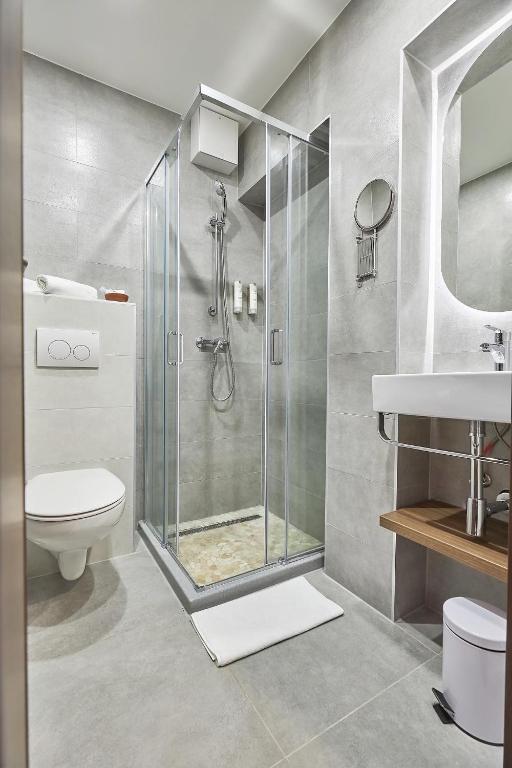 Koupelna v ubytování Hotel Crystal