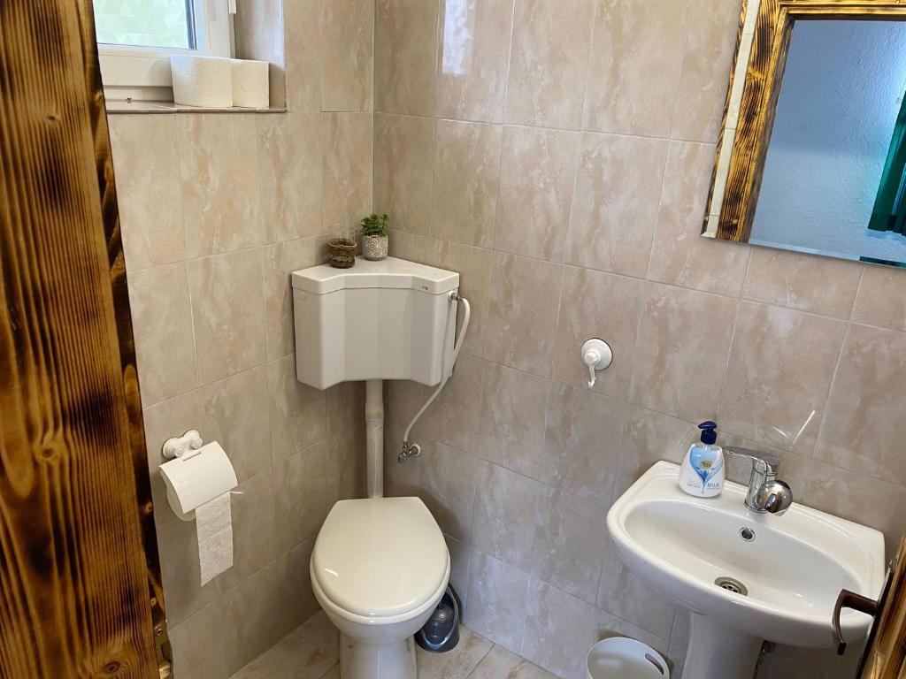 Koupelna v ubytování Casa Teodora