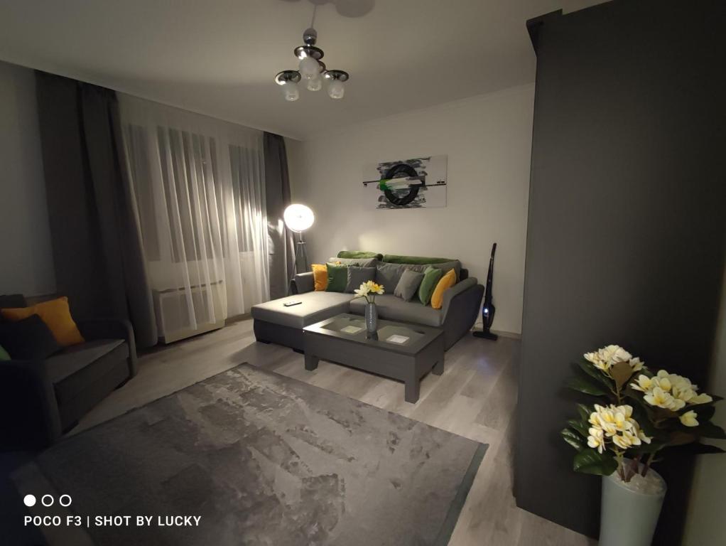 Posezení v ubytování Central Greatforest Apartman
