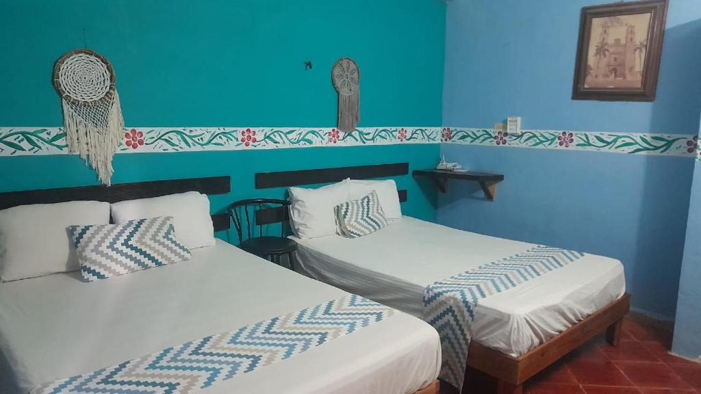 Postel nebo postele na pokoji v ubytování Casa Atrapasueños