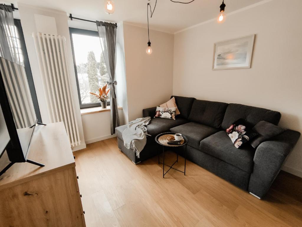 Χώρος καθιστικού στο Beautiful Seaside apartement Albatross 23