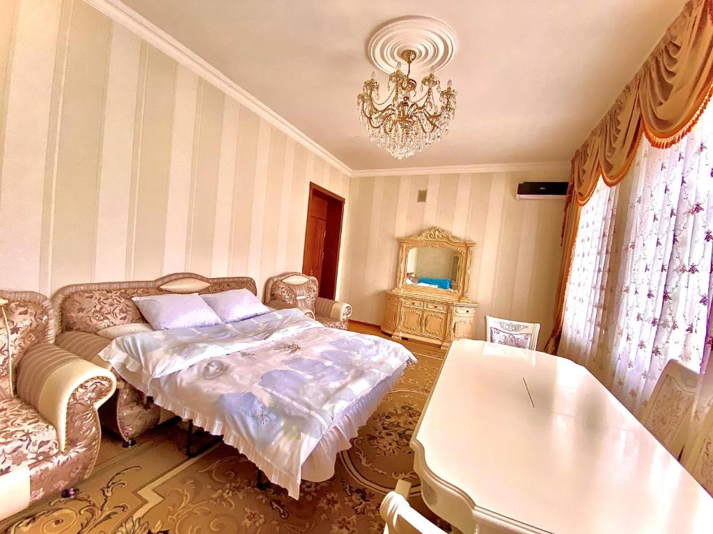 Postel nebo postele na pokoji v ubytování House in Quba