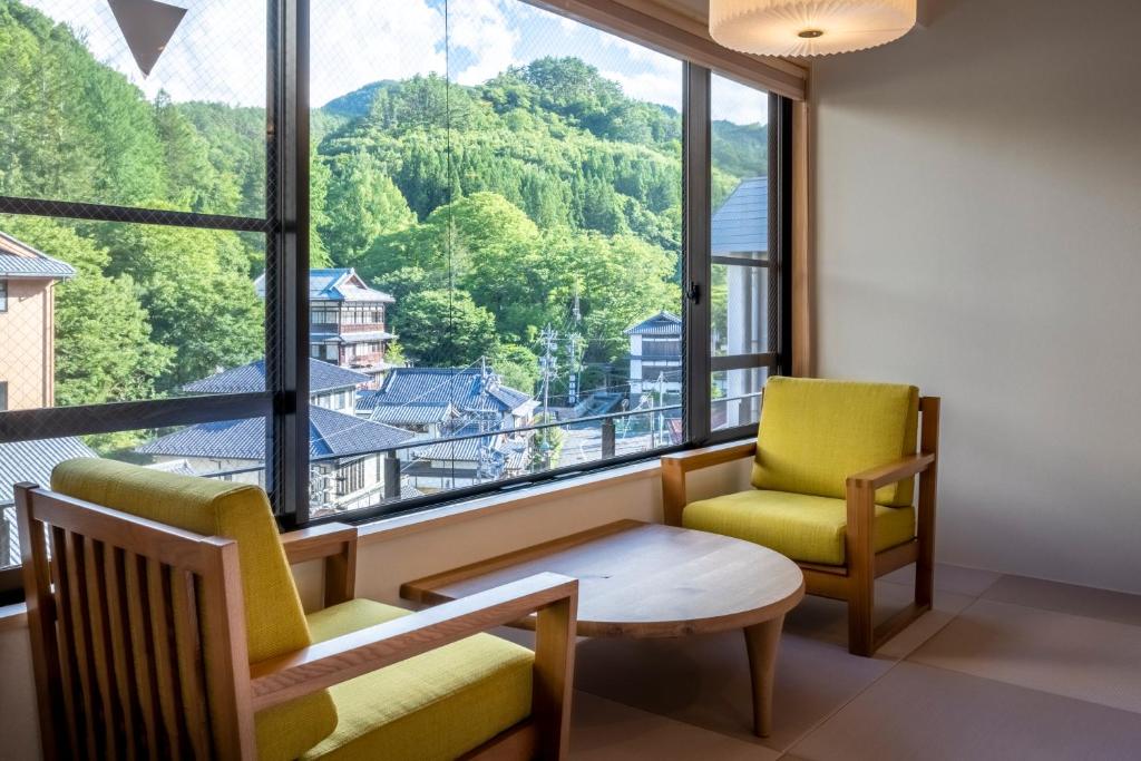 Nakamatsuya Ryokan - Vernieuwing Twin Room Met Privé Hete Springbad
