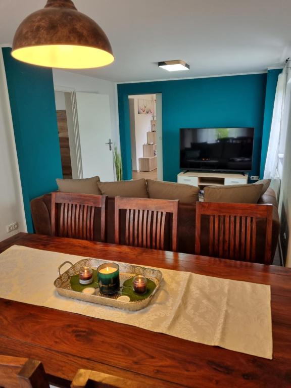 TV a/nebo společenská místnost v ubytování Ferienhaus Stefan