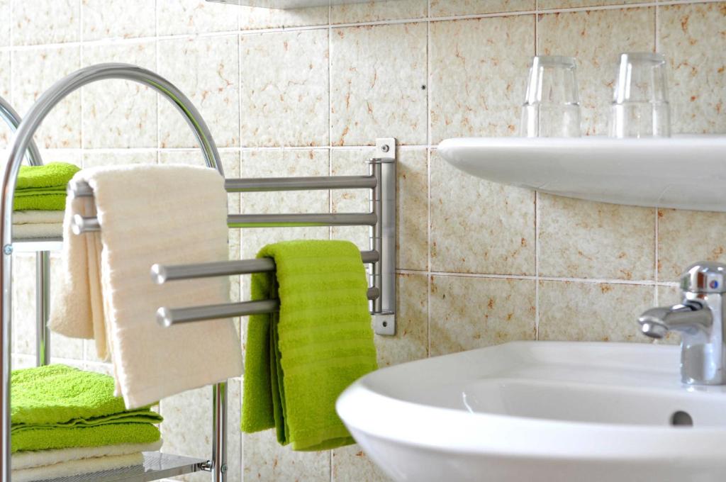 Koupelna v ubytování Ferienwohnung Sperlingslust