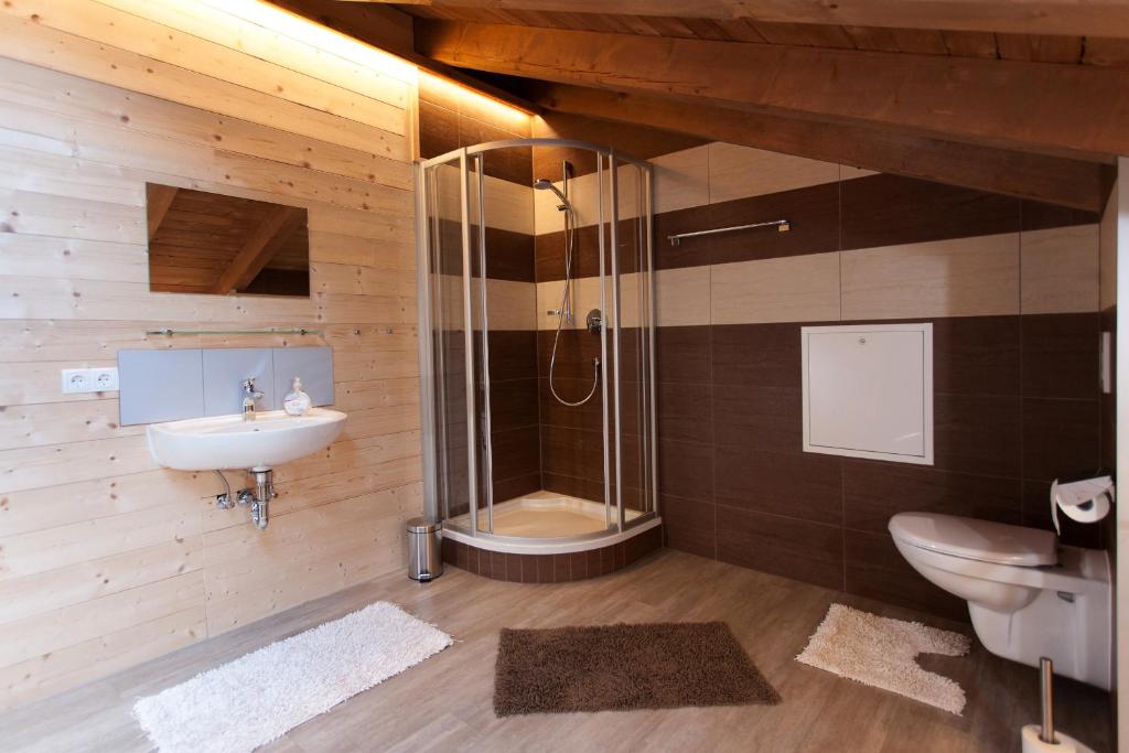 Koupelna v ubytování Rutsche Hostel