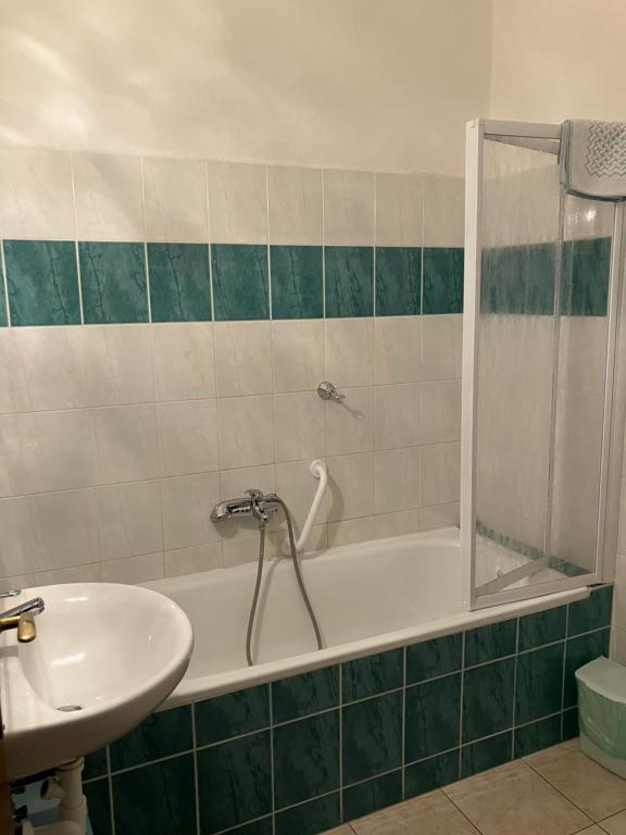 Koupelna v ubytování Apartmány Windy