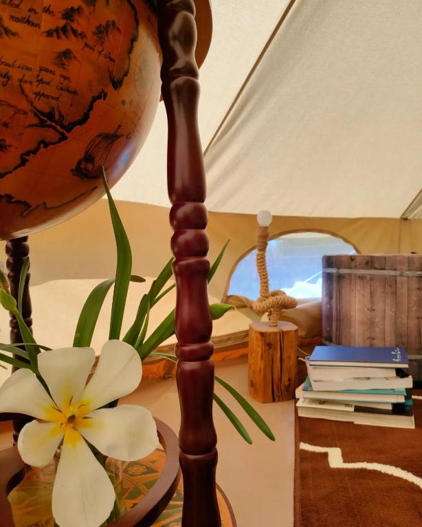 Posezení v ubytování Puszcza Glamping