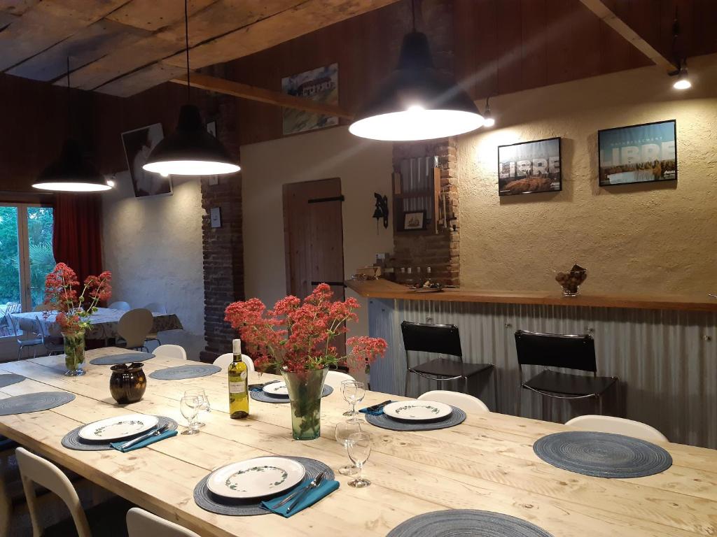 Posezení v ubytování BnB Ferme Beauregard Les Pyrénées
