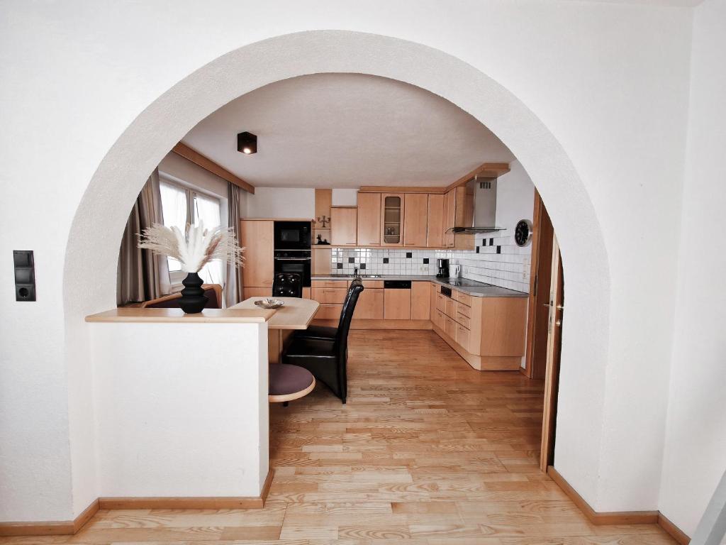 Kuchyň nebo kuchyňský kout v ubytování Hotel Lärchenhof