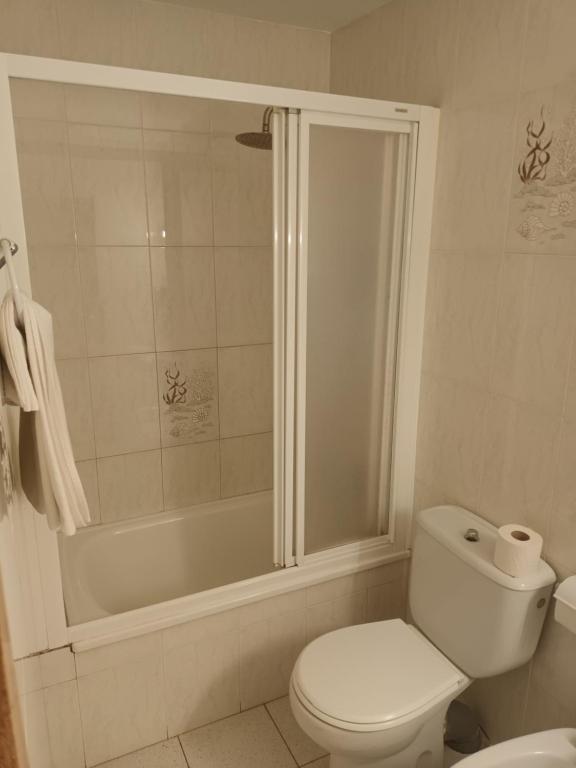 Kúpeľňa v ubytovaní Hostal Can Jaume