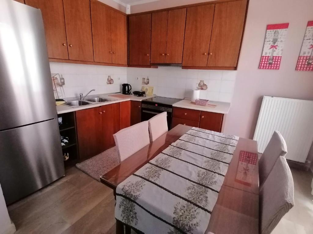 Kuchyň nebo kuchyňský kout v ubytování flower garden apartment
