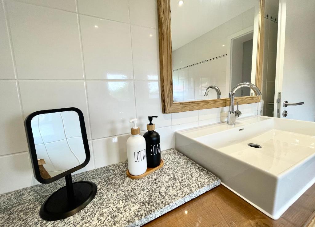 Koupelna v ubytování Ferienwohnung Strandbad - Alpen PopArt am See