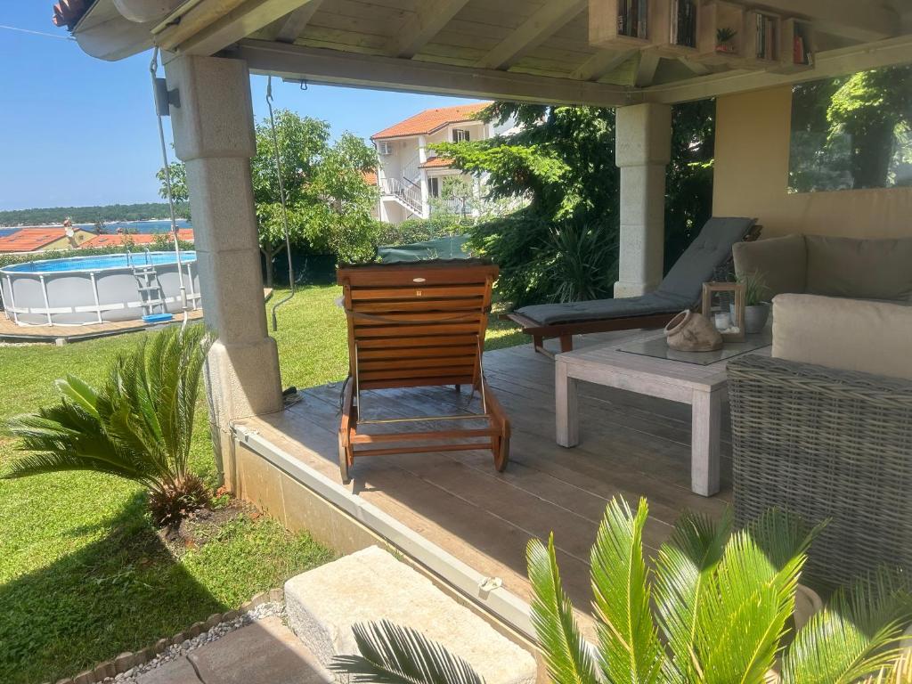 Balkon lub taras w obiekcie Stone house Chiara Seaview