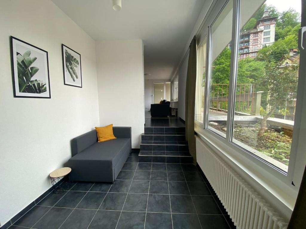 Posezení v ubytování Galaxy Apartments Lucerne