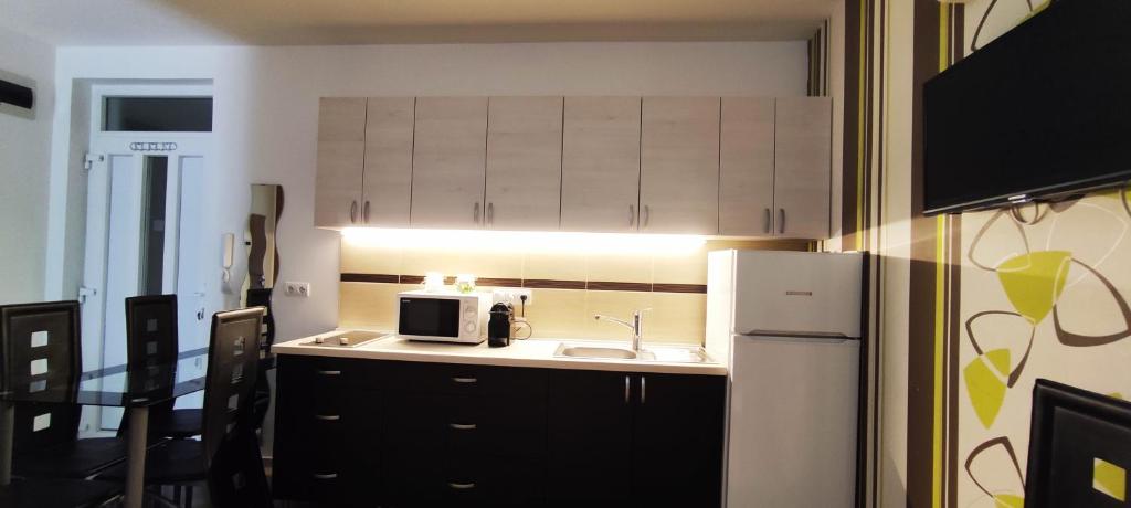 Kuchyňa alebo kuchynka v ubytovaní Promenade Apartman