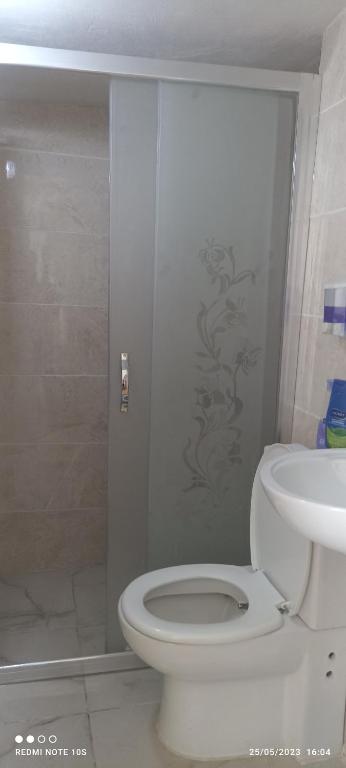 Koupelna v ubytování Bereket traveler Hotel
