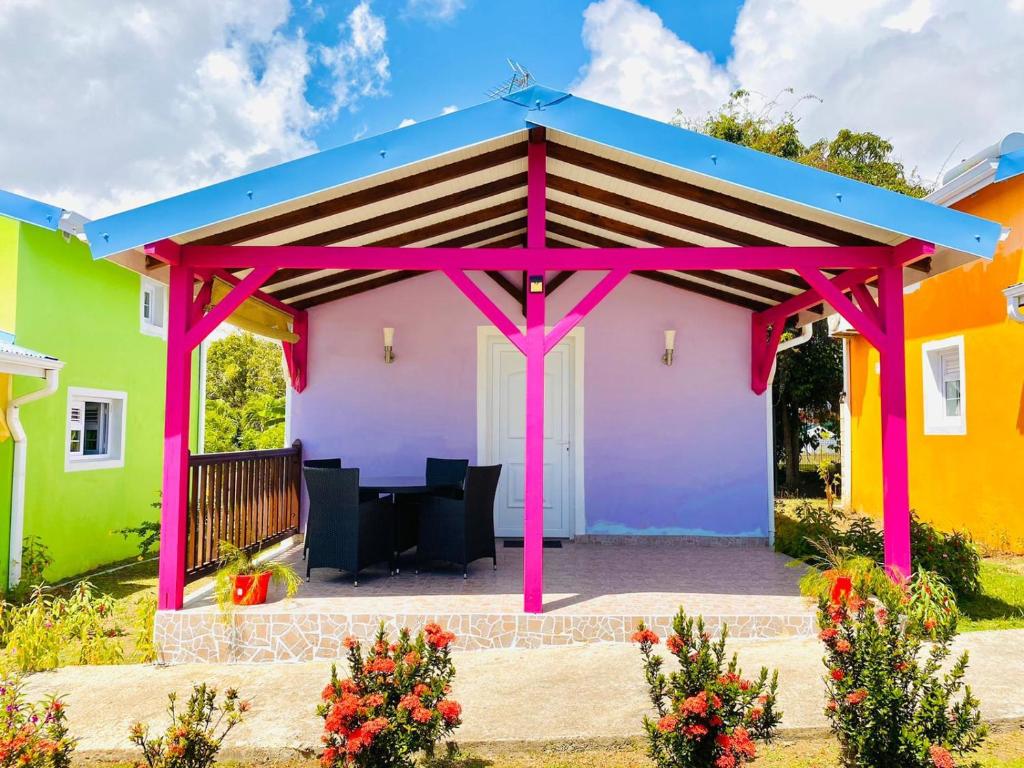 Zahrada ubytování Bungalows Arc en Ciel