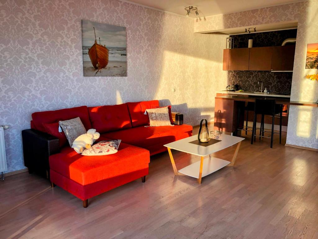Posezení v ubytování Sunset Dream Apartment with a panoramic seaview