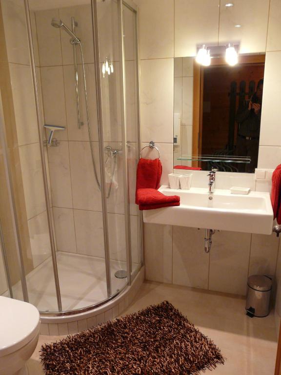 Koupelna v ubytování Ferienhaus Weerberg