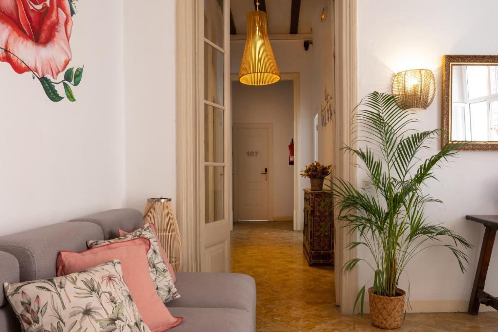 Posezení v ubytování Antonios Hostal