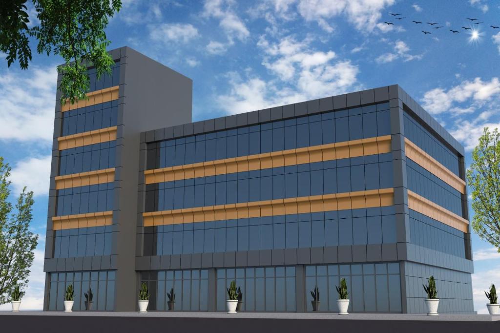 an architectural rendering of a office building at Acar Airport Hotel Plus in Arnavutköy