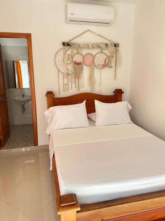 Postel nebo postele na pokoji v ubytování Eco hotel el bosque
