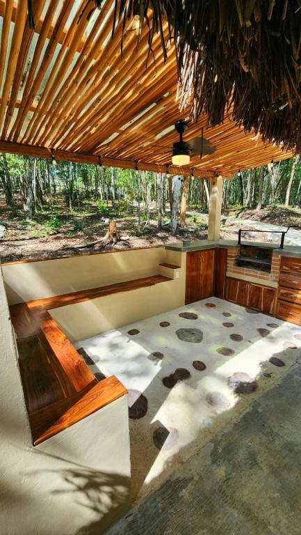 Posezení v ubytování Hotel Cabañas Aldea Maya