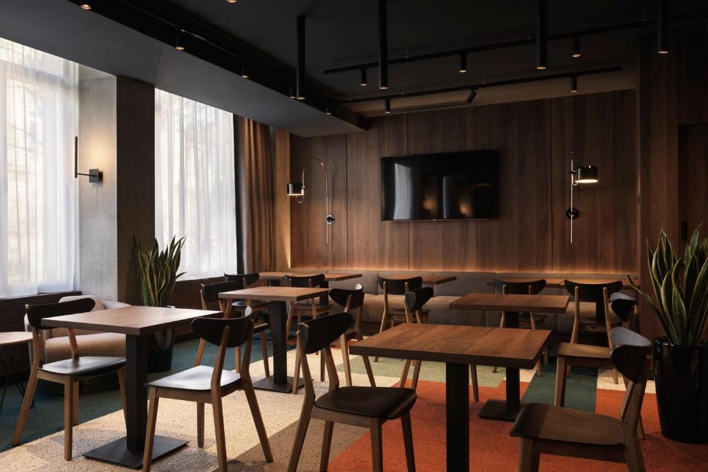 Posezení v ubytování Moxy Belgrade