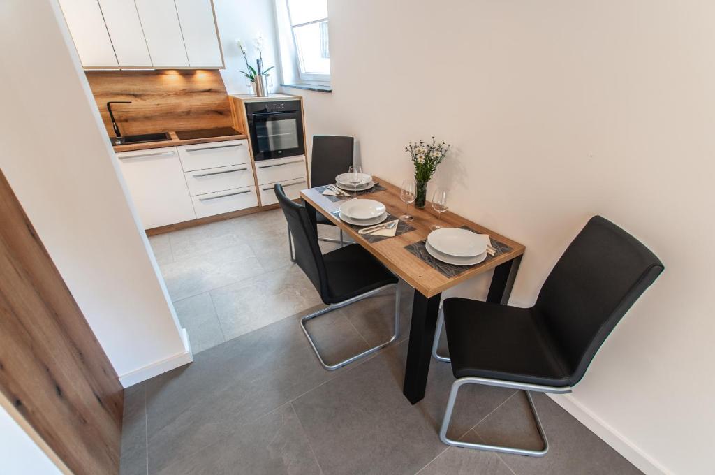 Kuchyň nebo kuchyňský kout v ubytování Apartments Ursus