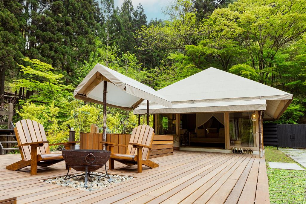 Zahrada ubytování KEIKOKU GLAMPING TENT