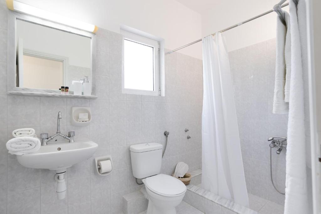 Koupelna v ubytování Emerald Hotel Leros