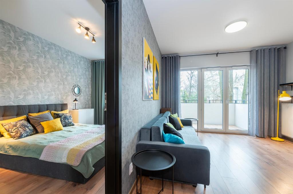 Posteľ alebo postele v izbe v ubytovaní High Standard Luxury Manufaktura