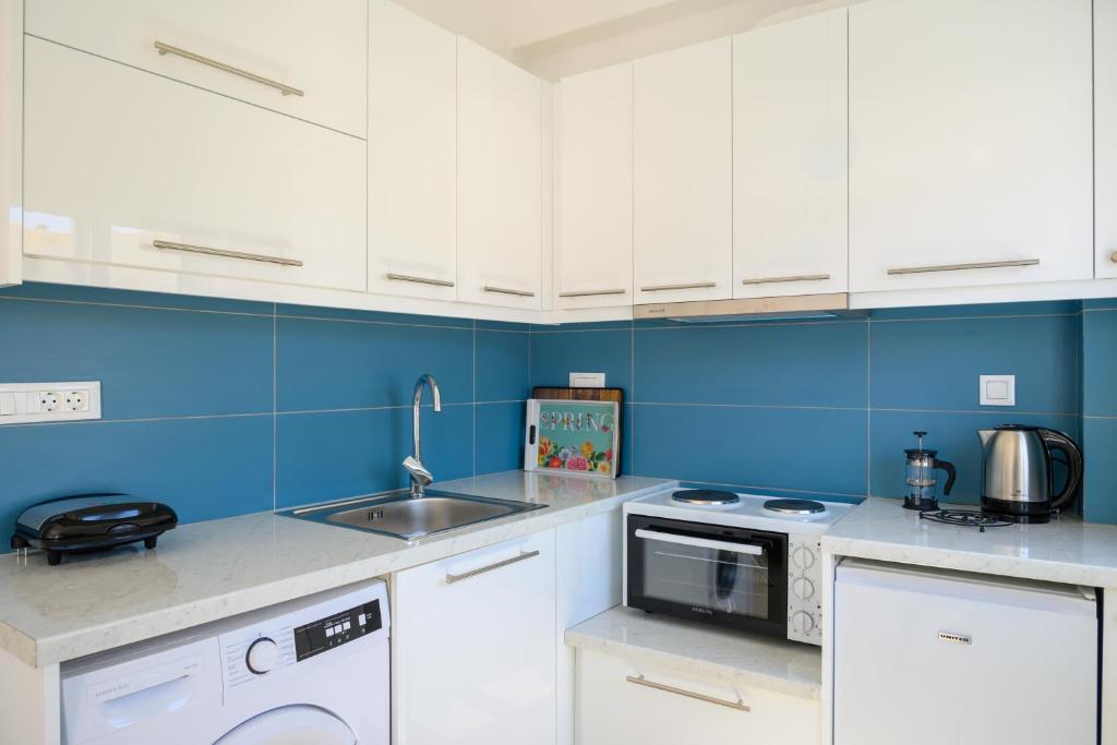 Kuchyň nebo kuchyňský kout v ubytování Artemis apartment first floor