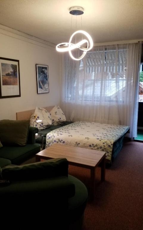 Tempat tidur dalam kamar di Appartement Moni XXL 66m2