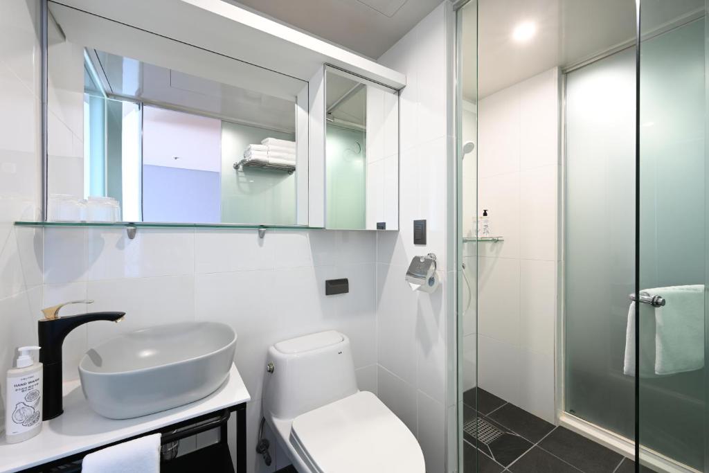 Koupelna v ubytování Kolon Seacloud Hotel