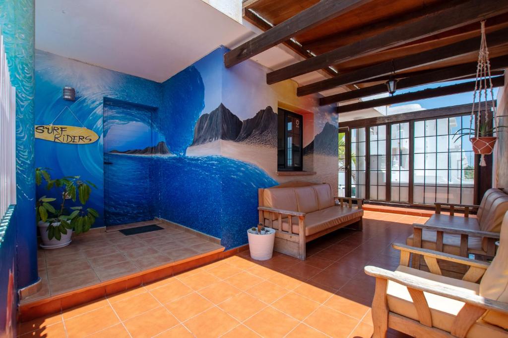 A seating area at Surf Riders Fuerteventura