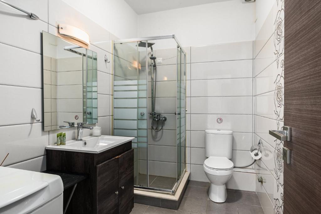 Koupelna v ubytování Delight Corfu Apart Hotel, Sidari