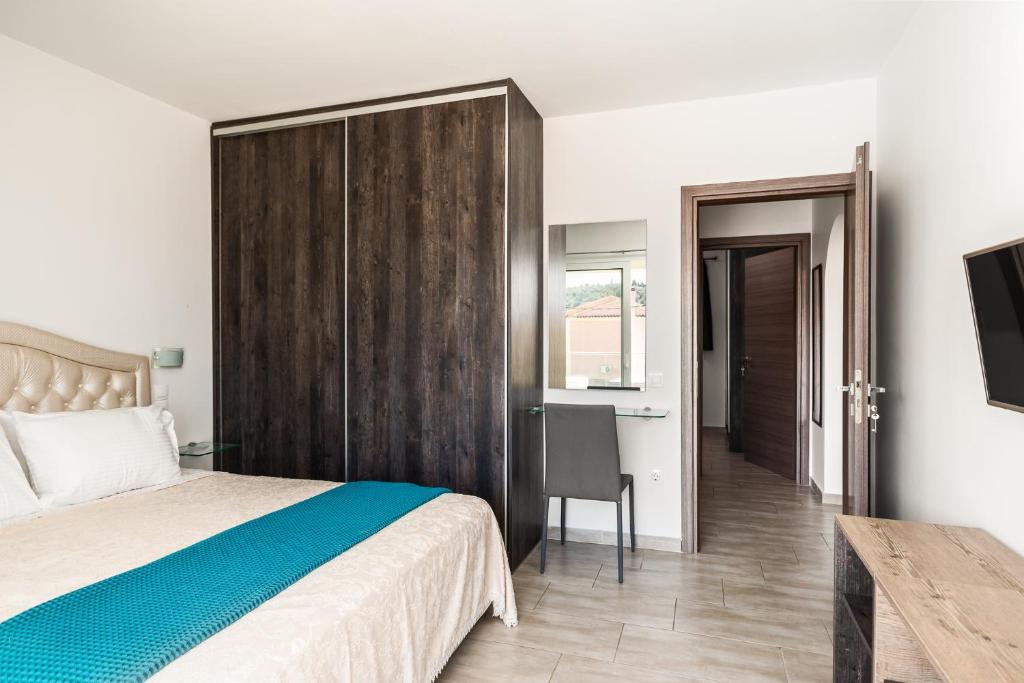 Postel nebo postele na pokoji v ubytování Delight Corfu Apart Hotel, Sidari